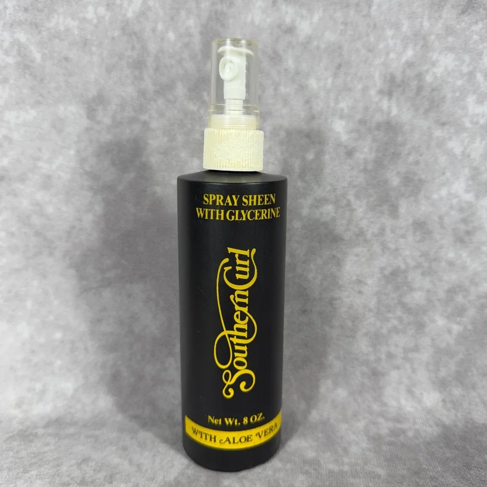 Vtg Southern Curl Spray Sheen w Glycerine & Aloe Vera 8 oz Hair Shine‎ Spray NOS
